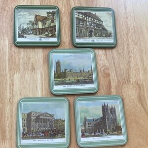 Vintage Architectural Coasters Set